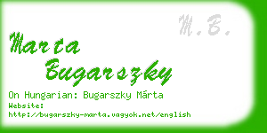 marta bugarszky business card